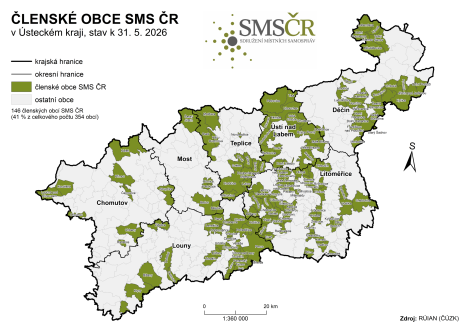 Mapa členských obcí